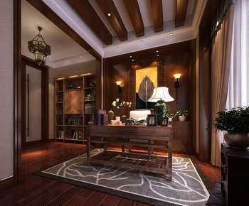 Southeast Asian Style New Chinese Style Study Space-ID:895773464