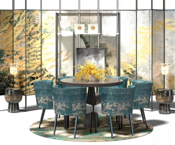 New Chinese Style Dining Table And Chairs-ID:506496776