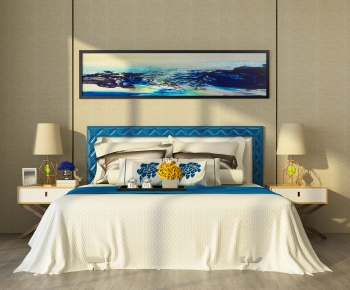 Modern Double Bed-ID:789265245