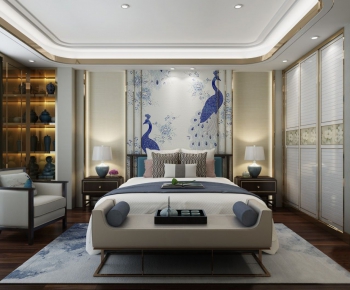 New Chinese Style Bedroom-ID:140404133