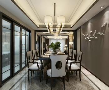 New Chinese Style Dining Room-ID:390859512
