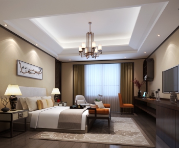 New Chinese Style Bedroom-ID:914880619