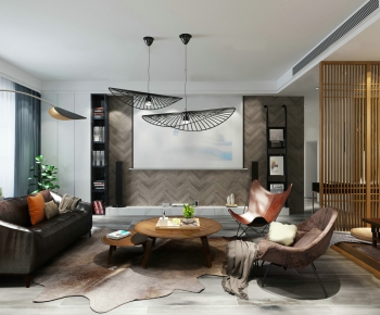 New Chinese Style A Living Room-ID:656678543