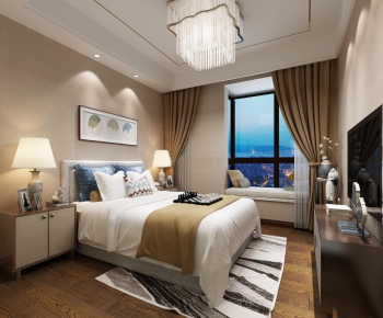 New Chinese Style Bedroom-ID:555492768