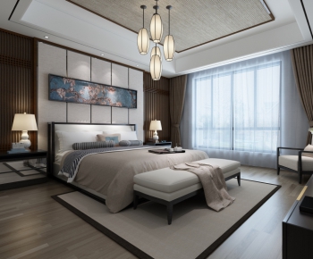 New Chinese Style Bedroom-ID:455276794