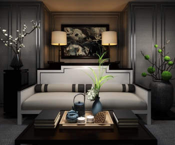 Modern New Chinese Style A Sofa For Two-ID:869733569