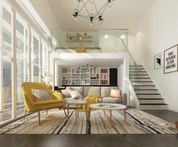 LOFT Nordic Style A Living Room-ID:328405115