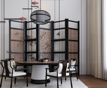 New Chinese Style Dining Table And Chairs-ID:994106938