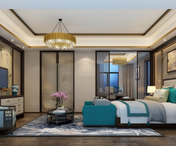 New Chinese Style Bedroom-ID:780457234