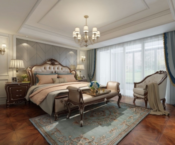 American Style European Style Bedroom-ID:323292291