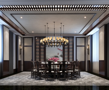 New Chinese Style Dining Room-ID:151622736