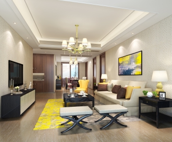 Modern American Style A Living Room-ID:889465941