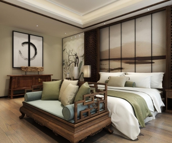 New Chinese Style Bedroom-ID:704080975