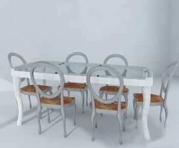 European Style Dining Table And Chairs-ID:163435996