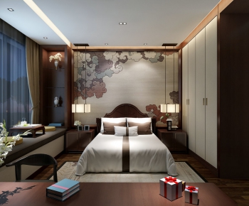 New Chinese Style Bedroom-ID:498336339