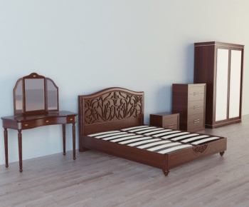 European Style Double Bed-ID:527120588