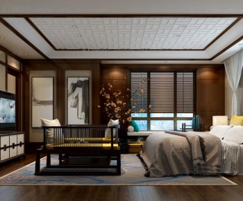 New Chinese Style Bedroom-ID:371874145