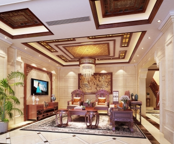 Chinese Style A Living Room-ID:788422287
