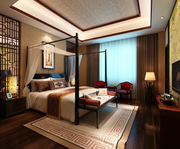New Chinese Style Bedroom-ID:681861945