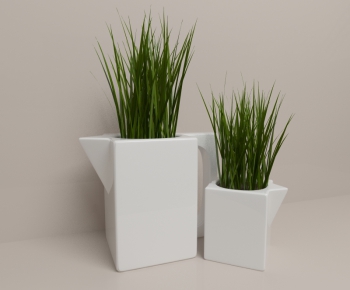 Modern Potted Green Plant-ID:851329912