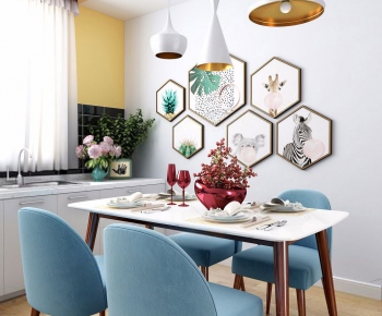 Nordic Style Dining Table And Chairs-ID:228753446