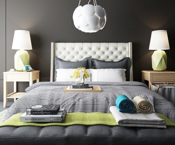 Modern Nordic Style Bedroom-ID:747049773