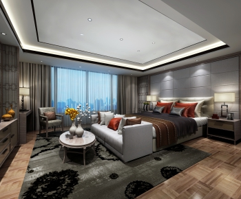 New Chinese Style Bedroom-ID:341268824