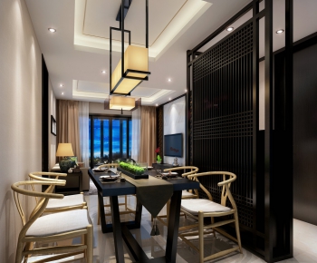 New Chinese Style Dining Room-ID:579557439