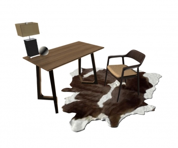 Modern Computer Desk And Chair-ID:485376316