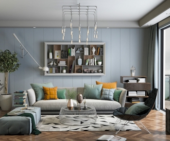 Nordic Style A Living Room-ID:931796618