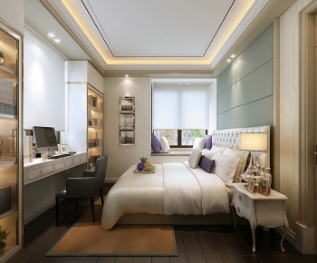 Modern Simple European Style Bedroom-ID:574943452