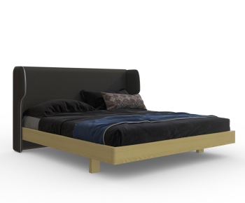 Modern Double Bed-ID:907974875