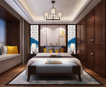 New Chinese Style Bedroom-ID:406662714