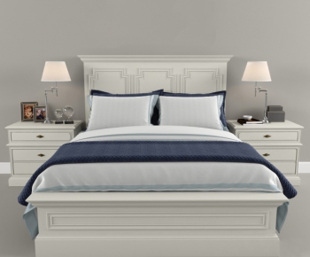 Simple European Style Double Bed-ID:453689573