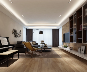 Modern A Living Room-ID:564505971