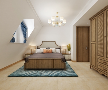 American Style Simple Style Bedroom-ID:208247492