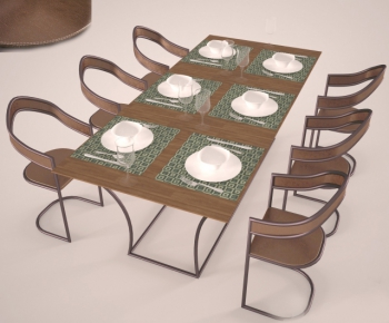 European Style Dining Table And Chairs-ID:802875196