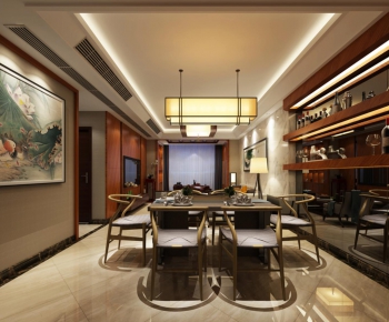 Modern New Chinese Style Dining Room-ID:928585415