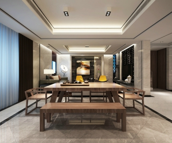 New Chinese Style A Living Room-ID:200375678