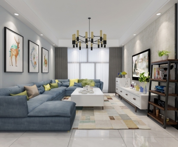Modern A Living Room-ID:714011854