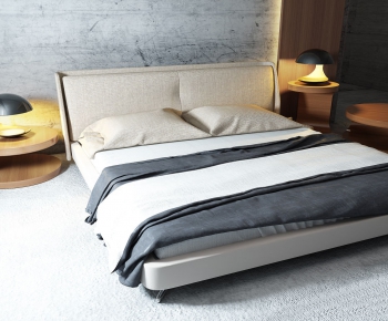 Nordic Style Double Bed-ID:329158663
