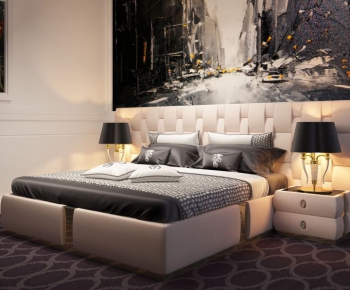 Modern Double Bed-ID:712635841