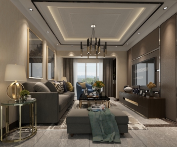 Modern Hong Kong Style A Living Room-ID:724464674
