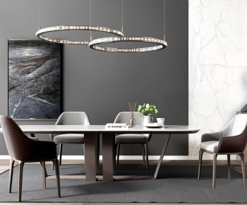 Post Modern Style Dining Table And Chairs-ID:623509159