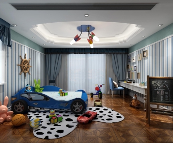 Mediterranean Style Children's Room-ID:753185187
