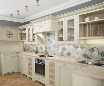 European Style Kitchen Cabinet-ID:283881317