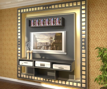 Simple European Style TV Wall-ID:765147631
