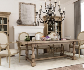 American Style Dining Table And Chairs-ID:287077687