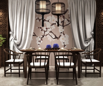 New Chinese Style Dining Table And Chairs-ID:375767666