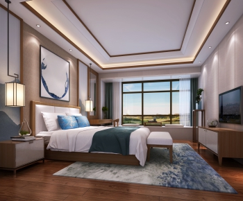 New Chinese Style Bedroom-ID:877611352